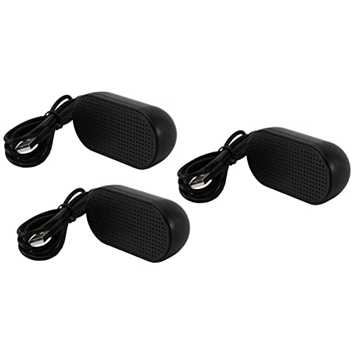 Iyalezirk 3X Altavoz USB Altavoz Portatil Altavoz Multimedia Estereo con Potencoa para Computadora Portatil Ordenador Portatil PC (Negro)