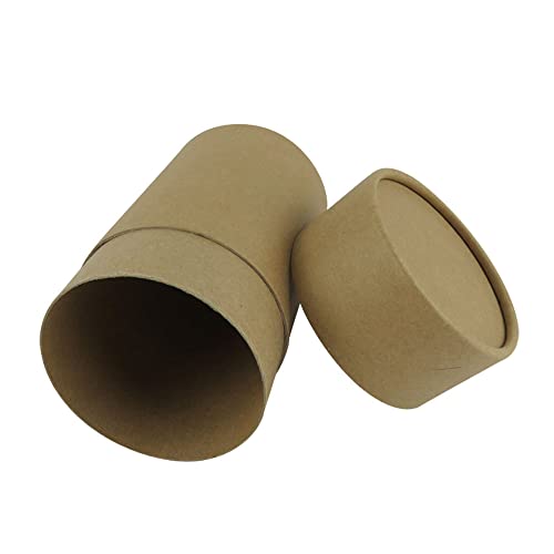Image of WENPACK 12Pack Paperboard Tube with Lid Round Cardboard Box Container (3.22 inch D*6.62 inch H, Kraft)