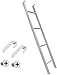 Adjustable RV Bed Bunk Ladder 55-72 Inch, Heavy Duty 300lbs Capacity, White Loft Bed Step with Hooks for Car, Boat, Camper & Motorhome, 1.5m/59 Inch