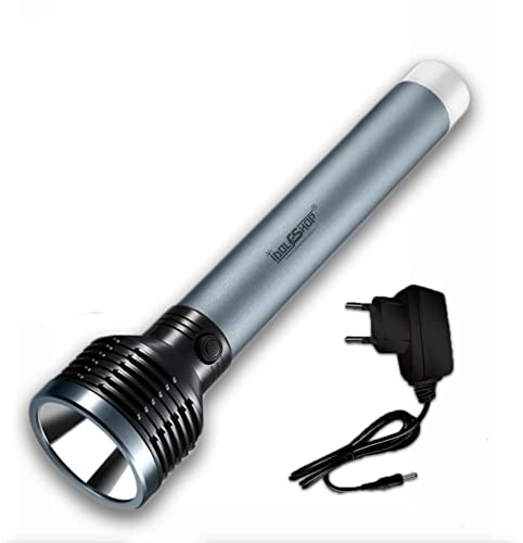 Image of IDOLESHOP Rechargeable Aluminum LED Long Range Home Emergency Search Torch Light (Multicolor)