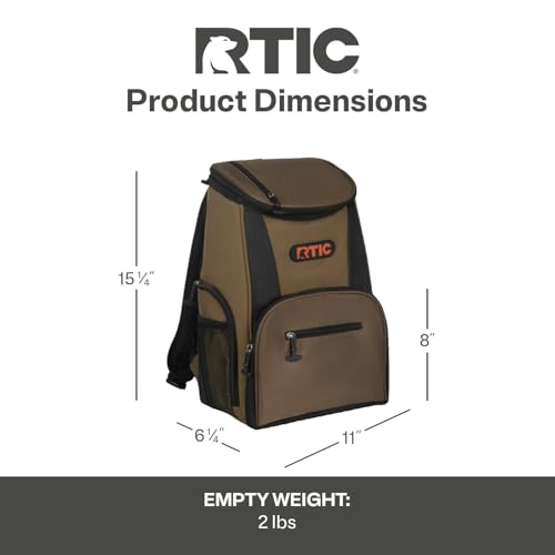 RTIC Lightweight 15-Can Backpack Cooler (Olive) — view 5