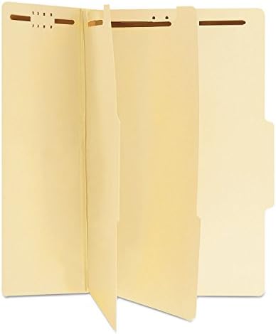 Universal Six-Section Classification Folders, 2" Expansion, 2 Dividers, 6 Fasteners, Legal Size, Manila Exterior, 15/Box