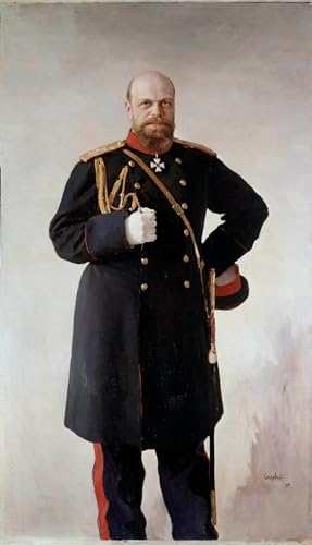 Portrait Alexandre III Serov tableau toile décoration murale 60x90