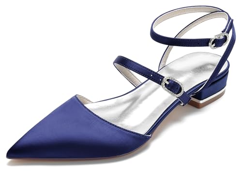 Talon de 5 cm My185 Chaussures Plates Slingback avec Petit Talon Bloc Stable 36