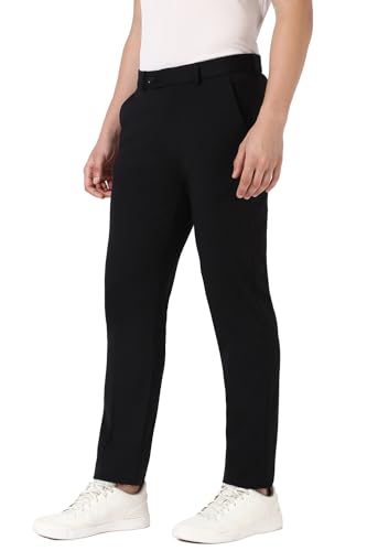 Image of Peter England Men's Mid Rise Slim Work Utility Pants