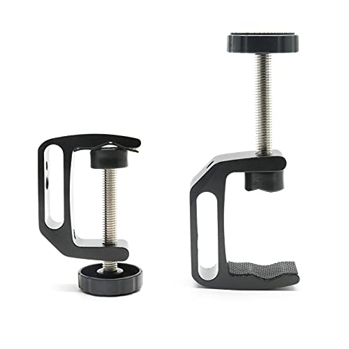 Jersvimc JERSVIMC0730-0089 2Pcs Universal C-Clamp With 1/4 Inch & 3/8 Inch Thread Hole, Aluminum Metal Adjustable Screw C Clamp Bracket thumb #1