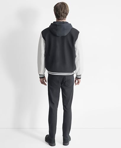 DKNY Men's Water Resistant Hooded Fashion Bomber Jacket3