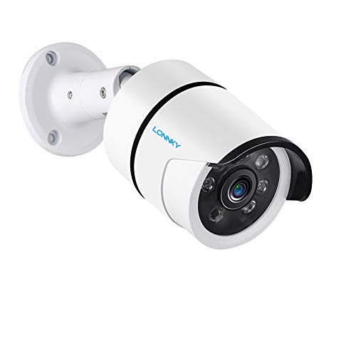 LONNKY Full HD 1080P Outdoor Security Bullet Camera,Waterproof Outdoor/Indoor Camera with IR Cut 3.6mm Lens Wide Angle,Motion Detection and Clear Night Vision Function,Not Included Cable,Black