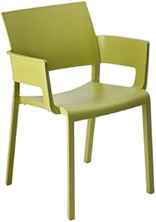 resol Set de 2 sillas con Brazos de diseño Fiona para Interior, Exterior, jardín - Color Verde Oliva