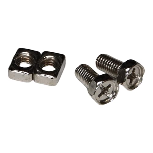 Ersatz Schrauben/Klemmen IONI M5 Batterieschrauben für Rollerbatterie/Motorradbatterie, 5mm (4 Stück / 2 Sets (4x Schrauben und 4x Muttern))