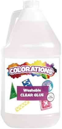Colorations Washable Clear Glue, 1 Gallon, Dries Clear, Gluing, Crafts, School Glue, Home Glue, Office Glue, Craft Projects, Washable Glue, Non Toxic Glue, Homeschool, Home School Use: Amazon.com