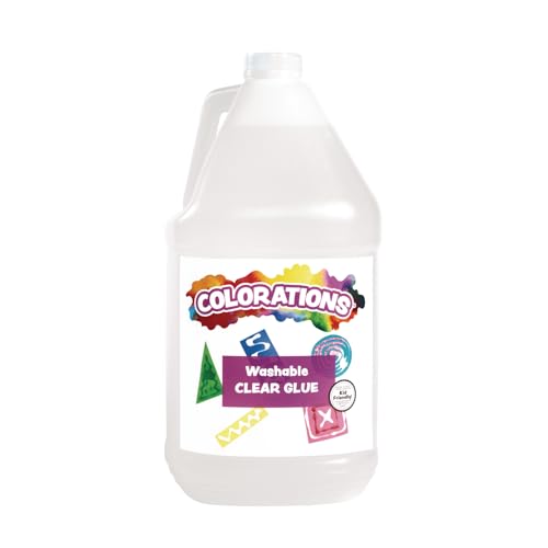 Colorations Washable Clear Glue 1 Gallon Non-Toxic- Great for Slime
