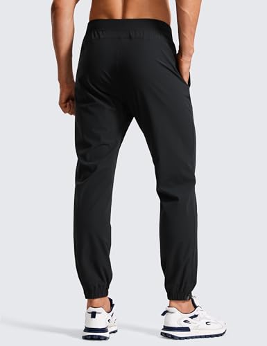 CRZ YOGA Athletic Joggers for Men - 29" Lightweight Running Training Pants with Zip Pockets and Ankle Zippers2