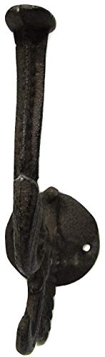 Big Sky Antiques Cast Iron Coat Hat Hooks Ornate 4 Inch Set Of 4 Rustic Triple Hook #TOP5