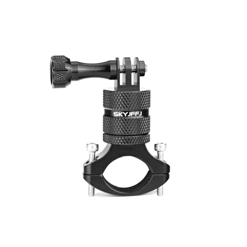 SKYJFFJ 360 Degree Rotation Aluminum Motorcycle Bicycle Rack Mount Holder,Intended for GoPro Hero 13/12/11/10/9/8/Max,DJI Osmo Action 5Pro/4/3,Insta 360 Ace Pro 2/Pro/Ace