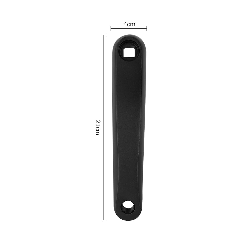 Biela de Bicicleta Izquierda 170 mm Aleación Aluminio Negro Juego Bielas Una Velocidad Montaña