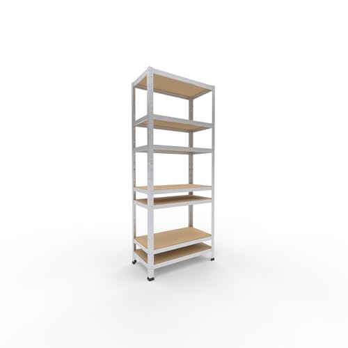Shelfplaza - home 180x75x40cm Schwerlastregal verzinkt   Metallregal mit 7 Böden   als Kellerregal Garagenregal Werkstattregal oder Lagerregal