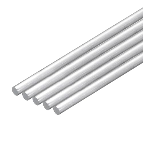 Barre ronde aluminium 8mm 6061 plein barreau de tour pour construction et DIY 10Pcs