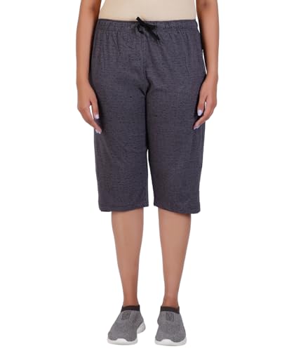 Image of FEEL TRACK Women Cotton Regular Fit Printed Capri (Pack of 1)