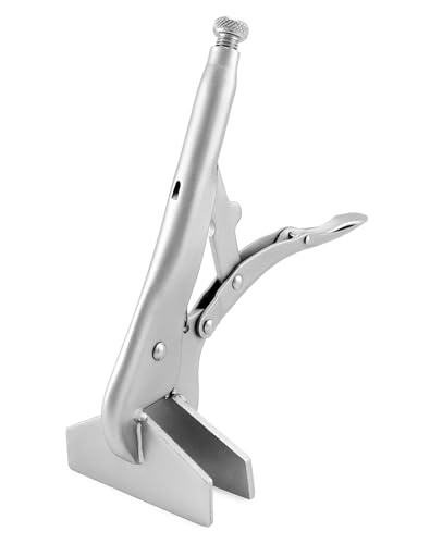 Qwork WD31539 10 Inch Nickel Plated High Carbon Steel Locking Sheet Metal Clamp, 2-Pack With Trigger Release And Adjustable Mechanism For Metalworking, Adjustable Opening Nickle Plated Welding Plier thumb #3