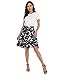 HDE Skirts for Women - Midi Skirt Skater Skirt Knee Length High Waist Fun Prints Unicorns and Rainbows - L