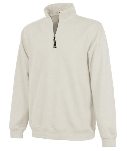 Image of Charles River Apparel Unisex Crosswind Quarter Zip Sweatshirt, Soft Cotton Blend Pullover with Pockets