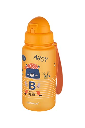 Figürlü 400 ml Pipetli Tritan Çocuk Su Matarası