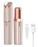 LAIKME Facial Hair Removal for Women, Mini Hair Remover, Electric Razor Shaver Portable Bikini Epilator for Lips, Chin, Armpit, Peach Fuzz, Fingers, Neck, Cheek and USB Rechargeable (Gold)