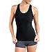 Compression Tank Top (Black-L) Women's Racerback Sleeveless Sports Tee