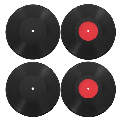 Disques vinyles artificiels SWOOMEY lot de 4 suspensions murales anti-poussière