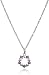 Designer Inspired Open Circle Heart Chain Necklace, 18", Silver