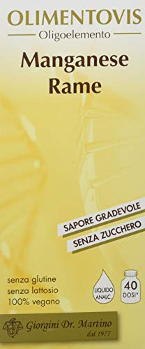 Dr. Giorgini Integratore Alimentare, Manganese Rame Olimentovis Liquido Analcoolico - 200 ml