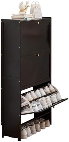 Shoe Storage Cabinet Cabinets Hallway Slim Cupboard Cupboards Hallways Slimline，Shoe Cabinet, Bamboo Shoe Storage Cabinet for Entryway Narrow Shoe Rack Cabinet Shoes Organizer Freestanding O