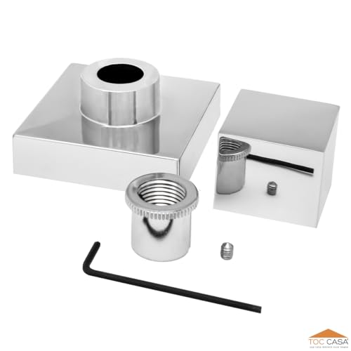 Acabamento Quadrado Metal Cromado Slim Registro De 1/2 3/4 E 1 Pressão Gaveta Padrão Deca