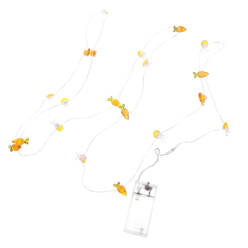 Amosfun 1 Juego Luces De Cadena De Conejo Luz Festiva Decoración De La Escena De La Lámpara Lampara Decorativa Lámpara De Decoración De Fiesta Lampara De Pascua Pd