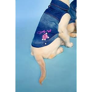 Dolly Doggy Parton Blue Denim Jacket with Collar for Dogs, Dog Apparel, Small Dolly Doggy Parton Blue Denim Jacket with Collar for Dogs Dog Apparel Small