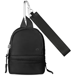 Babysun Mini Backpack Keychain Wristlet Pouch Small Change Coin Purse Cute Zipper Wallet With 3 RFID Card Slots For Women/Men Airpods Cosmetics