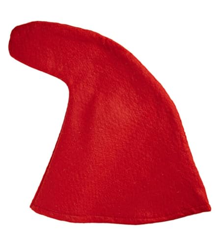 Faschings-Zipfelmütze Rot-weiß Gestreift – Einheitsgröße, Aus Weichem Polyacryl