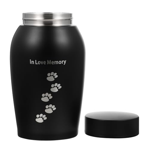 SHINEOFI Urne Funéraire pour Animaux en Acier Inoxydable, Grosse Taille, Boîte à Cendres pour Chien et Chat, Boîte de Rangement Hermétique pour Crémation, Souvenir Commémoratif Solide
