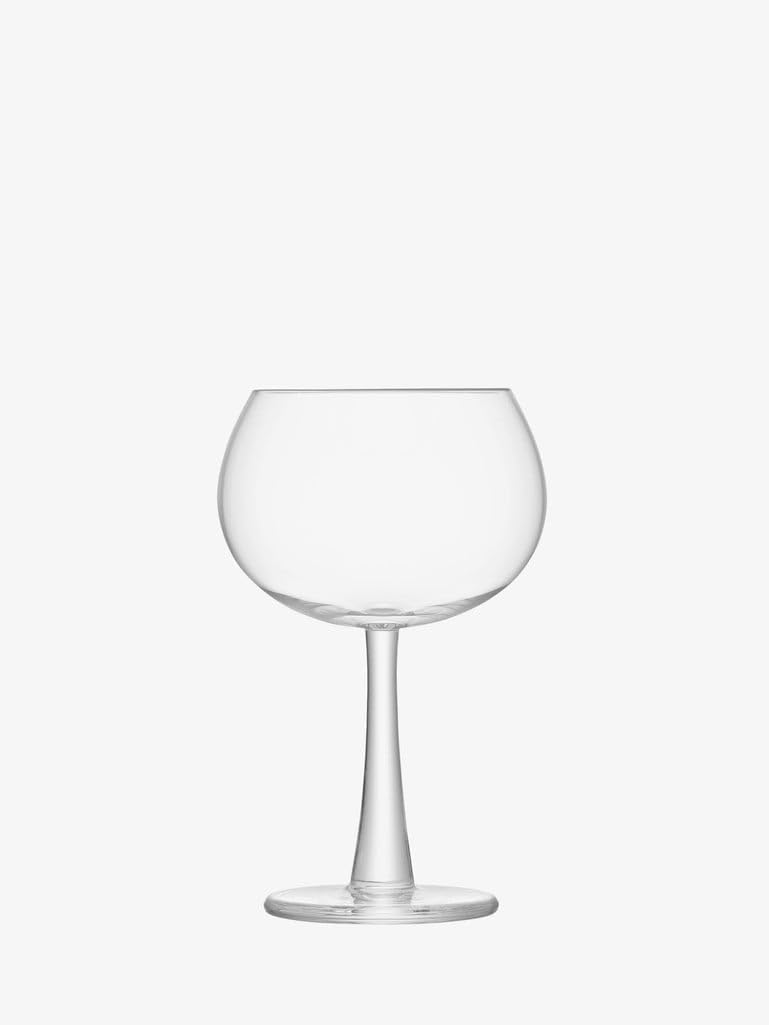 LSA Gin Balloon Glasses in Clear with Flared Stem and Disc Shaped Feet - Durable Mouth Blown Glass - 14 oz Drinkware - Pack of 2