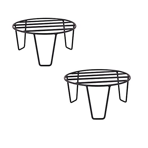 NAYRA Black Color Strong Legs Metal Round stands For Plant Pot Flower Pot Round Stand For Planter indoor and Outdoor (Round stand 20 CM) (SET OF 2) (B0BSFZC3WQ) Amazon Price History, Amazon Price Tracker