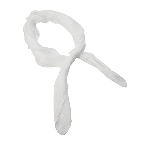 1950'S Womens Costume Accessories Set - 50S Chiffon Scarf,Cat Eye Glasses,Bandana Tie Headband,Drop Dot Earrings (White) #TOP5