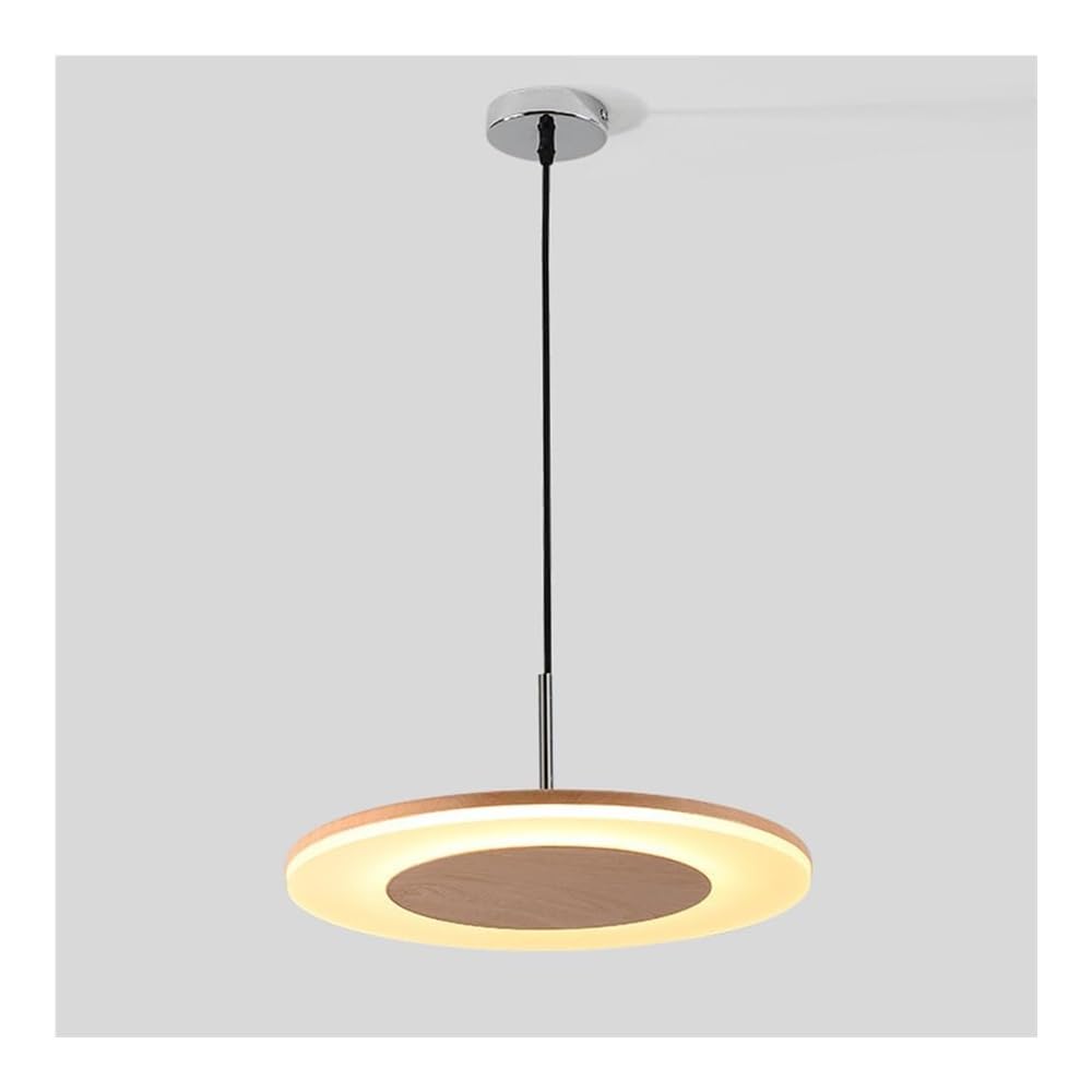 Suspension LED en bois moderne de 40 cm pour sublimer votre salle à manger