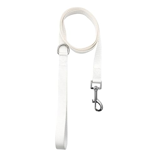 Croci Ceremony - Guinzaglio per cani, Bianco Lucido, Per Matrimoni, Elegante, Dettagli Metallo, 150x2 cm