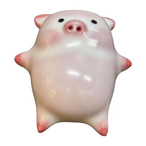 Statue de cochon en céramique bibelot de thé et ornement de bureau