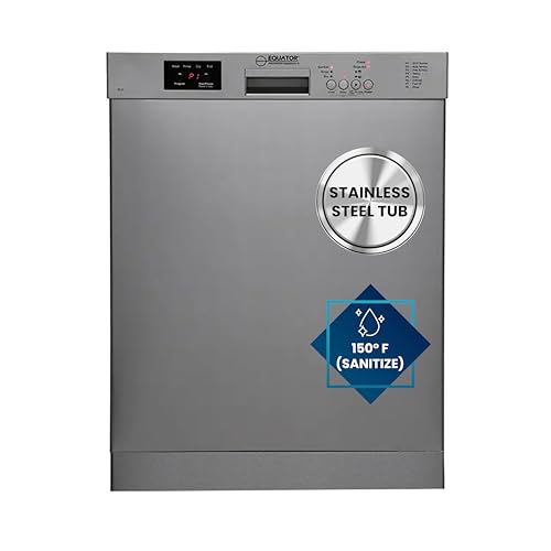 Equator-24-in-Dishwasher-14-pl-SANI-150F-Water-34g-Quiet-51-dB-120V-E-Star-Stainless