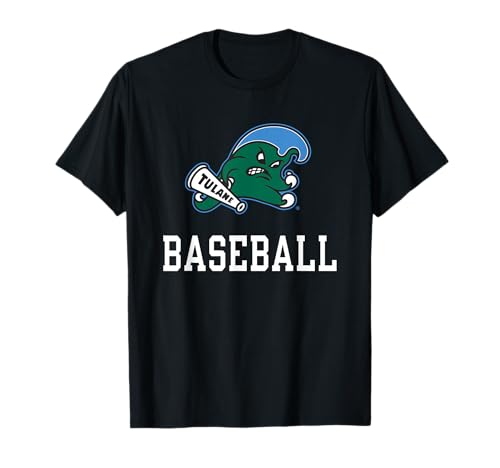 Tulane Green Wave Baseball Icon Logo Officially Licensed T-Shirt