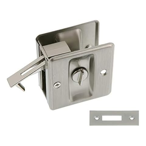 idh by St. Simons 25411-015 Premium Quality Solid Brass Pocket Privacy Door Pull, Satin Nickel Cover