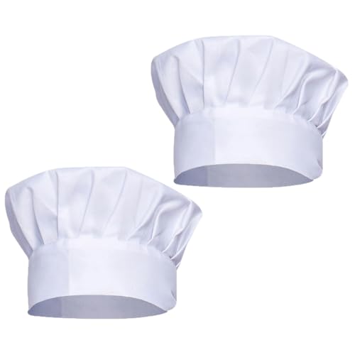 KSIUW Gorro de Chef para Hombre Mujer - 4pcs Gorros de Cocinero Hombre Mujer Elástico...