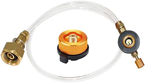 Adapter do nabojów gazowych, do użytku na zewnątrz, do kuchenki gazowej, na kemping, do kuchenek kempingowych, adapter do dyszy LPG, cylindra płaskiego, adaptera do butelki